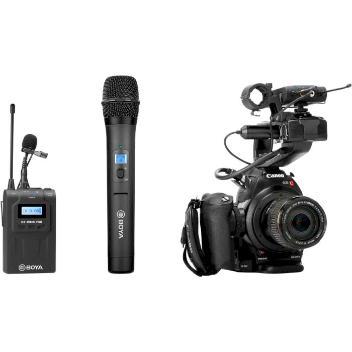 Мікрофонна система BOYA BY-WM8 Pro-K4 Dual-Channel Camera-Mount Wireless Combo Lavalier & Handheld Microphone System