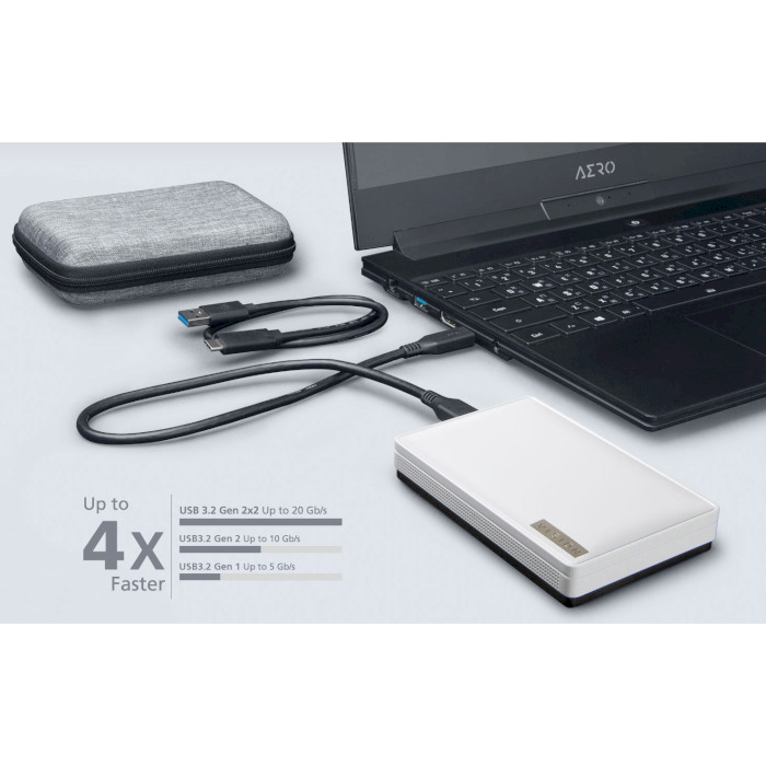 Портативный SSD диск GIGABYTE Vision Drive 1TB USB3.2 Gen2x2 (GP-VSD1TB)