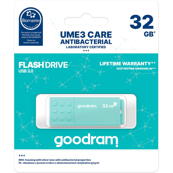 Флэшка GOODRAM UME3 32GB USB3.0 Green (UME3-0320CRR11)