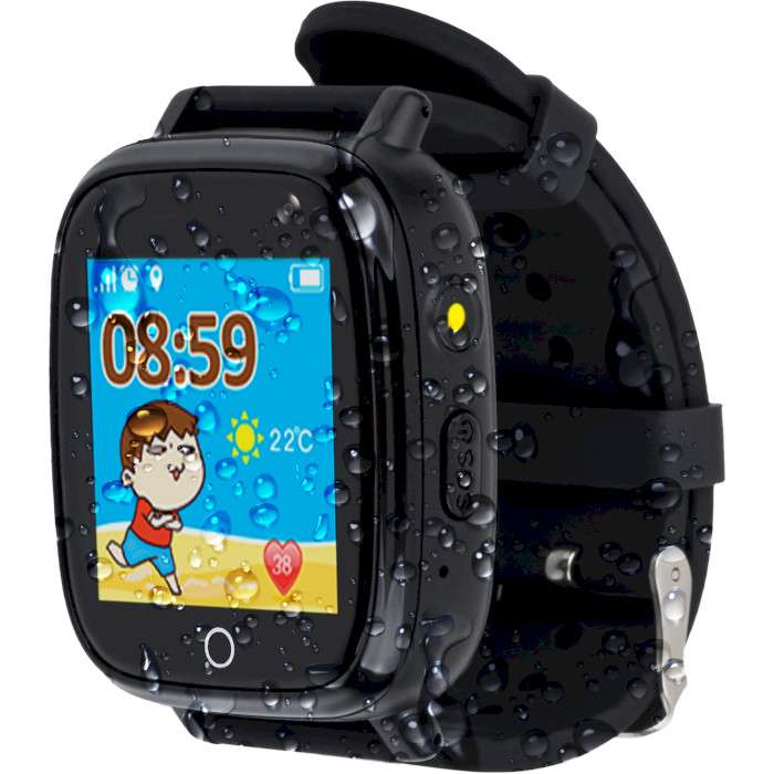 Дитячий смарт-годинник AMIGO GO001 Swimming Camera + LED Black
