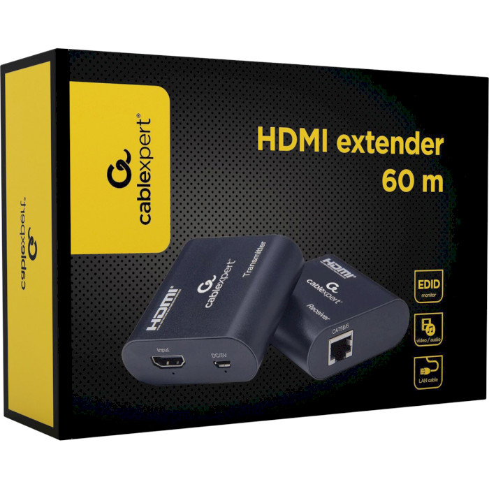Подовжувач HDMI по крученій парі CABLEXPERT HDMI v1.3 Black (DEX-HDMI-03)