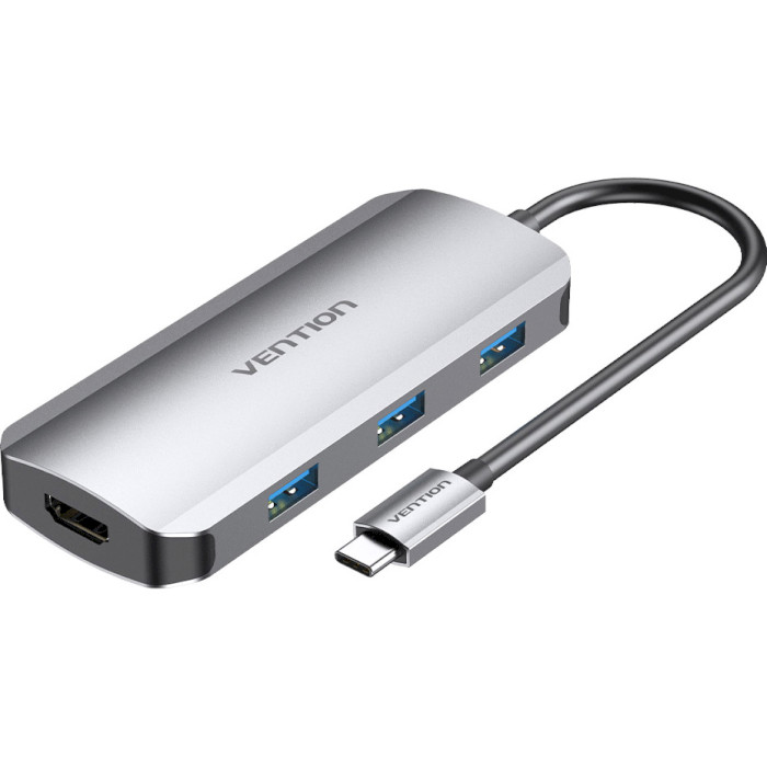 Порт-репликатор VENTION 5-in-1 USB-C to HDMI/USB3.0x3/PD (TODHB)