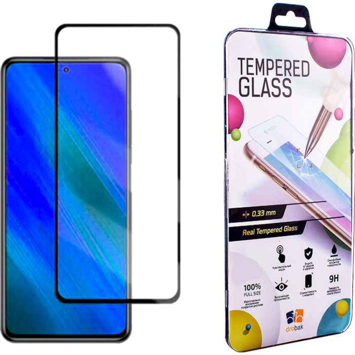 Захисне скло DROBAK Tempered Glass Black для Poco X3 (464648)