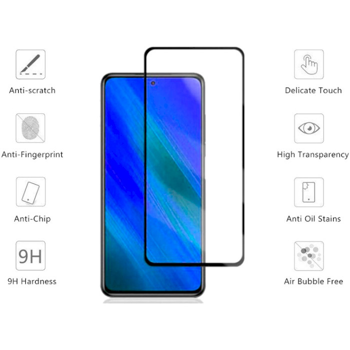 Захисне скло DROBAK Tempered Glass Black для Poco X3 (464648)