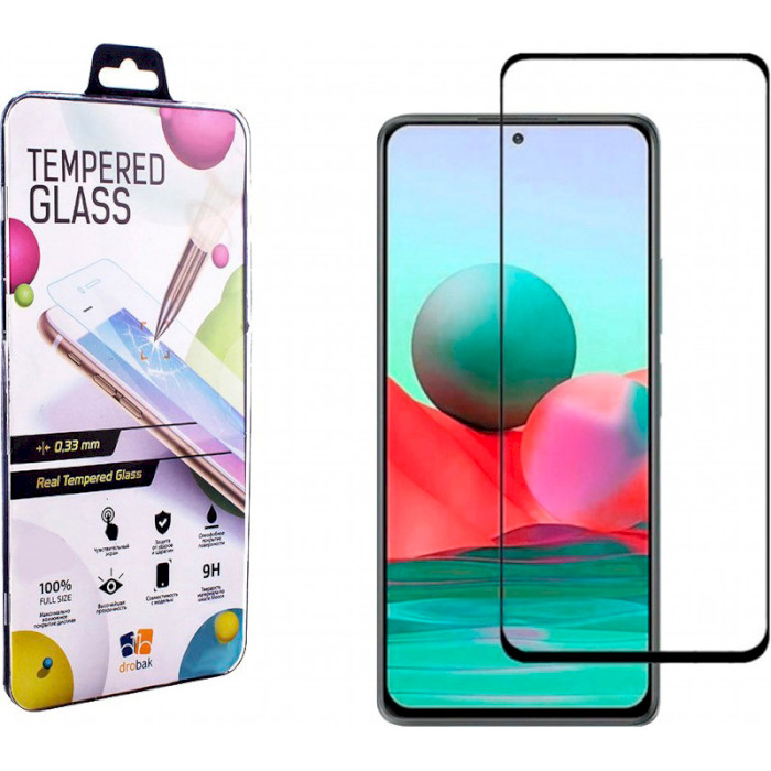 Захисне скло DROBAK Tempered Glass Black для Redmi Note 10 (464690)