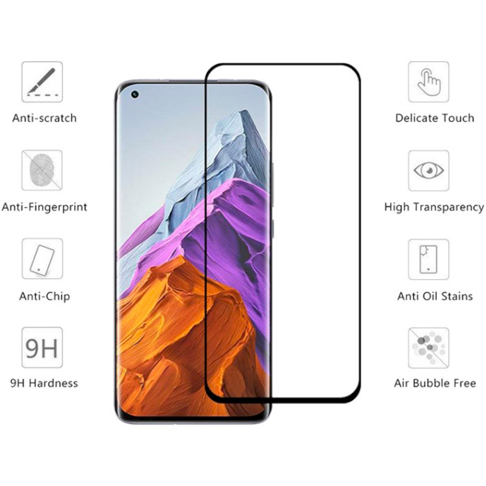 Захисне скло DROBAK Tempered Glass Black для Xiaomi Mi 11 Ultra (464692)