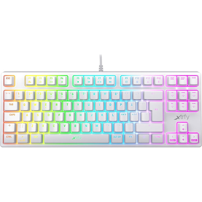 Клавіатура XTRFY K4 TKL RGB RU White (XG-K4-RGB-TKL-WH-R-RUS)
