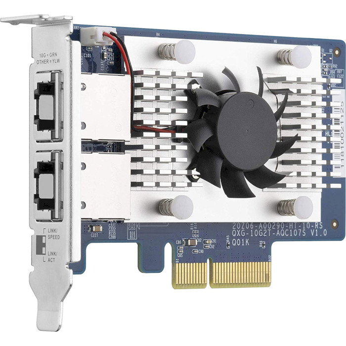 Мережева карта QNAP QXG-10G2T-107 2x10G Ethernet, PCI Express x4