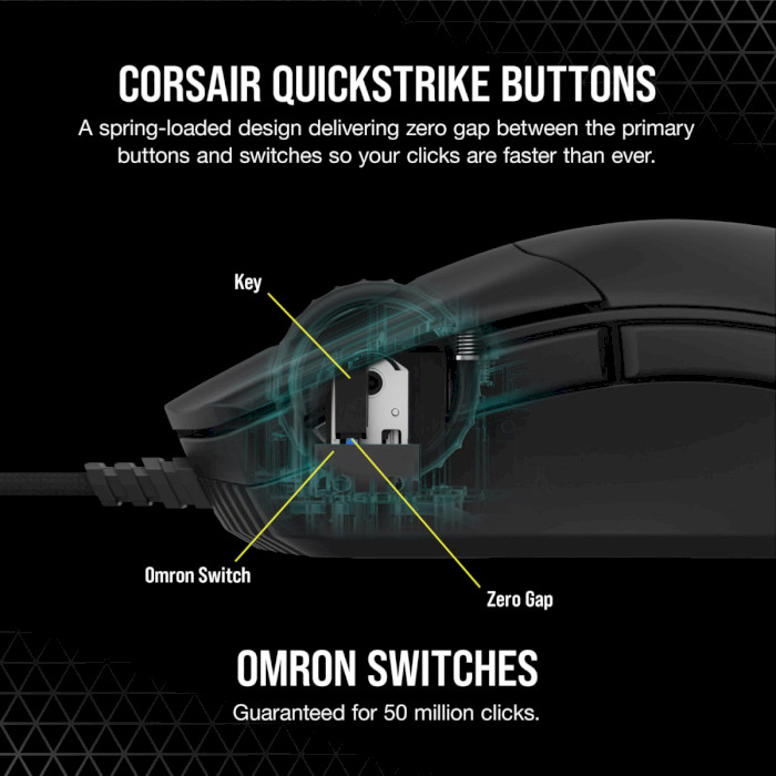 Миша ігрова CORSAIR Sabre RGB Pro Champion Series Black (CH-9303111-EU)