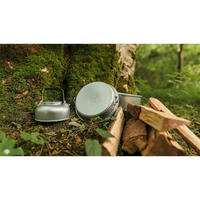 Набір туристичного посуду EASY CAMP Adventure Ultra Light Cook Set L Silver (580039)
