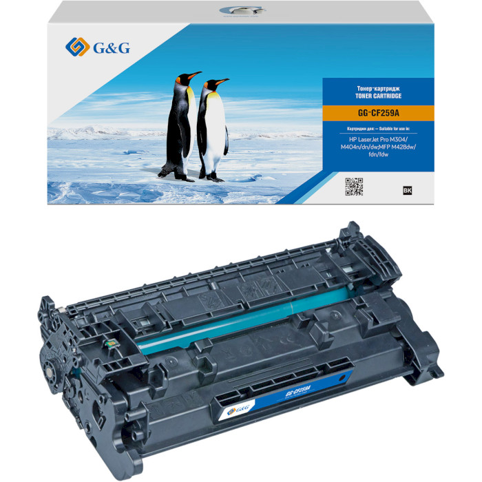 Тонер-картридж G&G для HP LaserJet Pro M304/404/428 Black без чипа (G&G-CF259A)