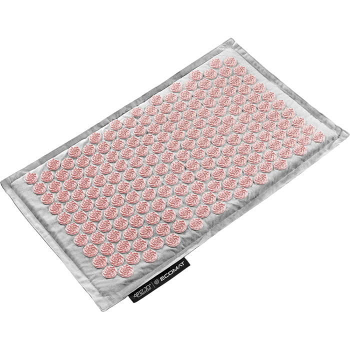 Акупунктурный коврик (аппликатор Кузнецова) с подушкой 4FIZJO Eco Mat 68x42cm Gray/Pink (4FJ0228)