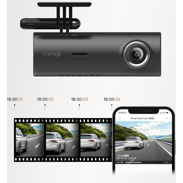 Автомобільний відеореєстратор XIAOMI 70MAI Dash Cam M300 Gray
