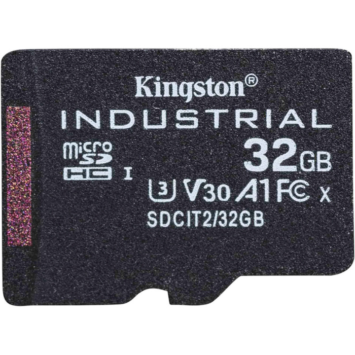Карта памяти KINGSTON microSDHC Industrial 32GB UHS-I U3 V30 A1 Class 10 (SDCIT2/32GBSP)