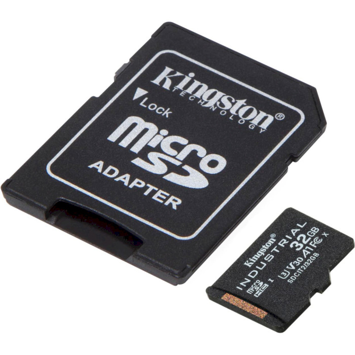 Карта пам'яті KINGSTON microSDHC Industrial 32GB UHS-I U3 V30 A1 Class 10 + SD-adapter (SDCIT2/32GB)