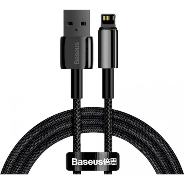 Кабель BASEUS Tungsten Gold Fast Charging Data Cable USB for Lightning 1м Black (CALWJ-01)