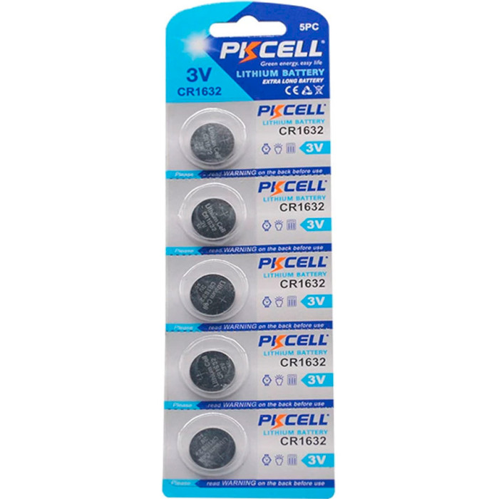 Батарейка PKCELL Lithium CR1632 5шт/уп (6942449560629)
