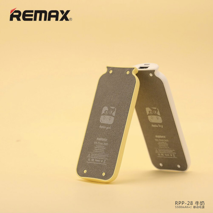 Повербанк REMAX Milk Couple RPP-28 11000mAh Yellow