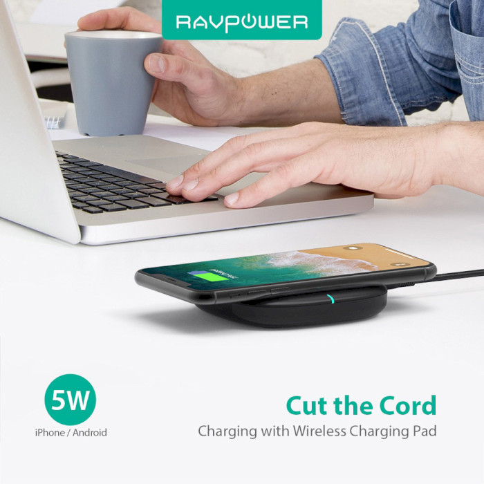 Беспроводное зарядное устройство RAVPOWER 5W Qi Wireless Charger (RP-PC072)