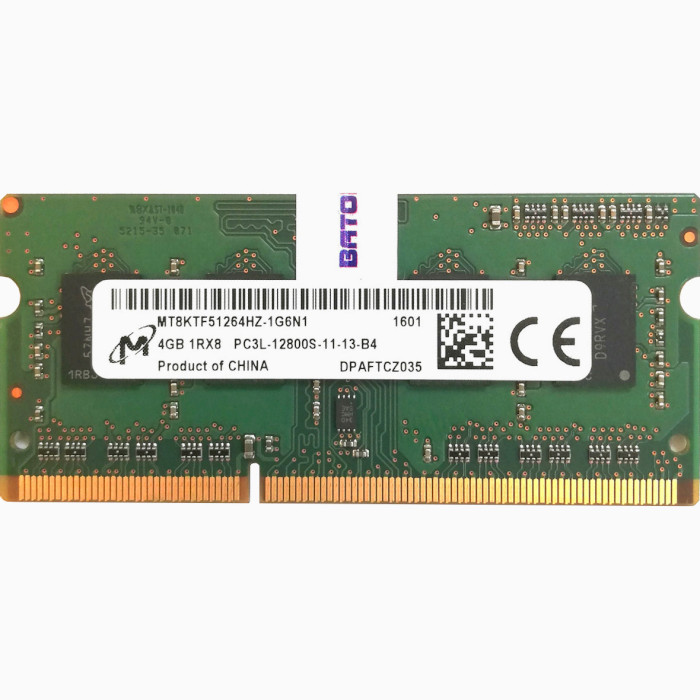 Модуль пам'яті MICRON SO-DIMM DDR3L 1600MHz 4GB (MT8KTF51264HZ-1G6N1)