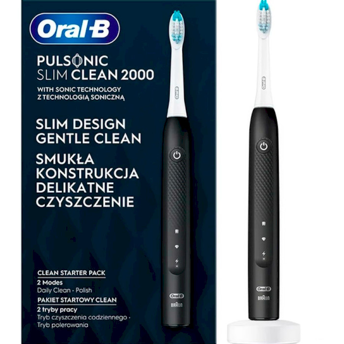 Электрическая зубная щётка BRAUN ORAL-B Pulsonic Slim Clean 2000 Black (80353812)