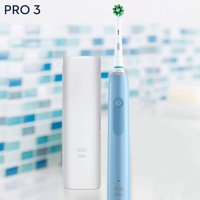 Електрична зубна щітка BRAUN ORAL-B Pro 3 3000 CrossAction D505.513.3 Blue (80332258)