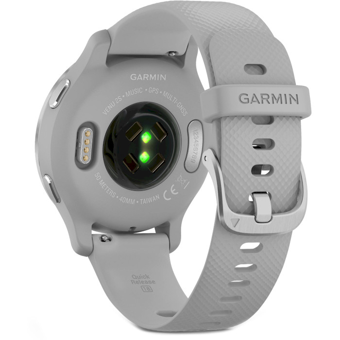 Смарт-часы GARMIN Venu 2S Silver Stainless Steel Bezel with Mist Gray Case and Silicone Band (010-02429-12)