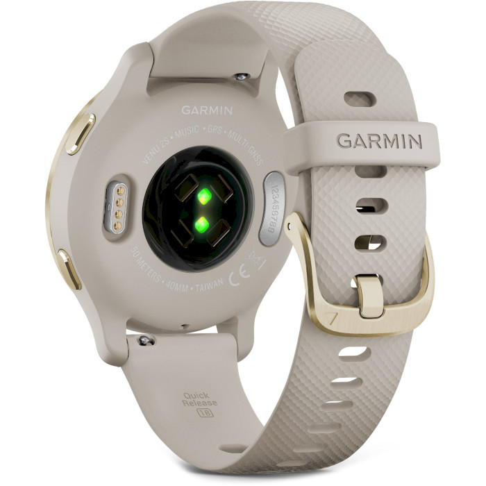 Смарт-годинник GARMIN Venu 2S Light Gold Stainless Steel Bezel with Light Sand Case and Silicone Ban (010-02429-11)