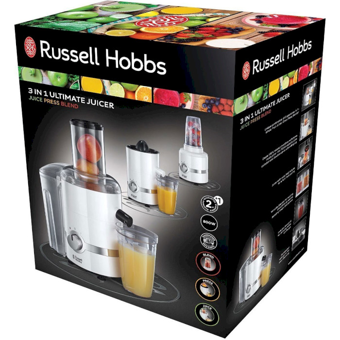 Соковижималка RUSSELL HOBBS Ultimate 3-in-1 (22700-56)