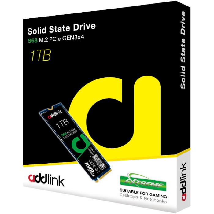 SSD диск ADDLINK S68 1TB M.2 NVMe (AD1TBS68M2P)