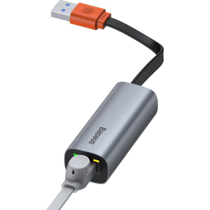 Сетевой адаптер BASEUS Steel Cannon Series USB-A Gigabit LAN Adapter (CAHUB-AD0G)