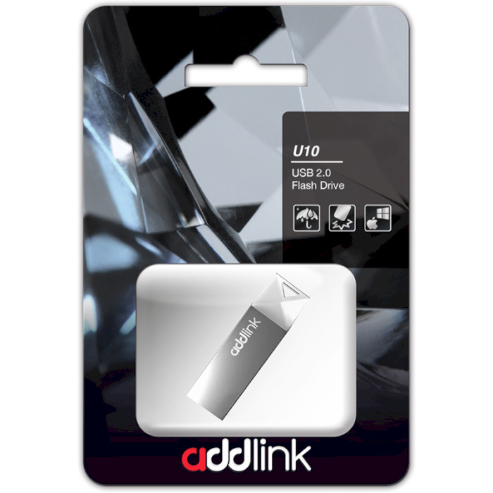 Флешка ADDLINK U10 64GB Gray (AD64GBU10G2)
