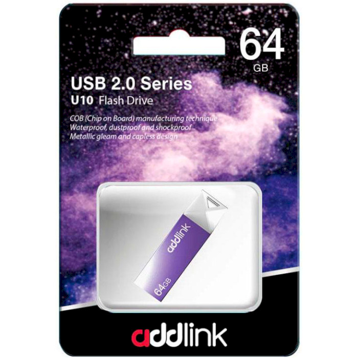 Флэшка ADDLINK U10 64GB Violet (AD64GBU10V2)