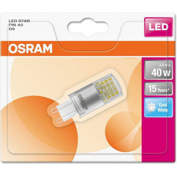 Лампочка LED OSRAM LED Star PIN40 G9 3.8W 4000K 220V (4058075812390)
