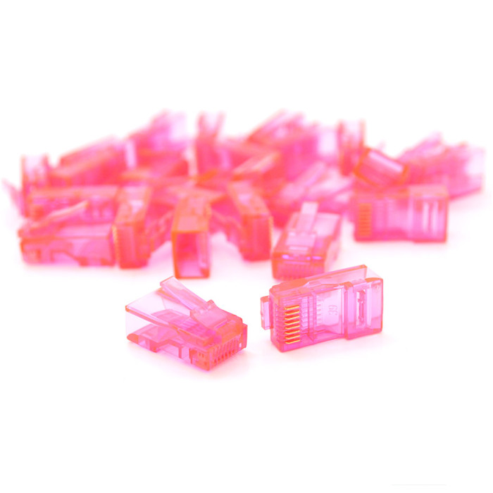 Конектор RITAR RJ-45 UTP Cat.5e 100шт/уп Pink (RJ45ML-PK)