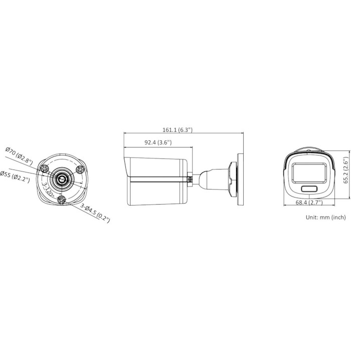 Камера видеонаблюдения HIKVISION DS-2CE10DF0T-PF (2.8)