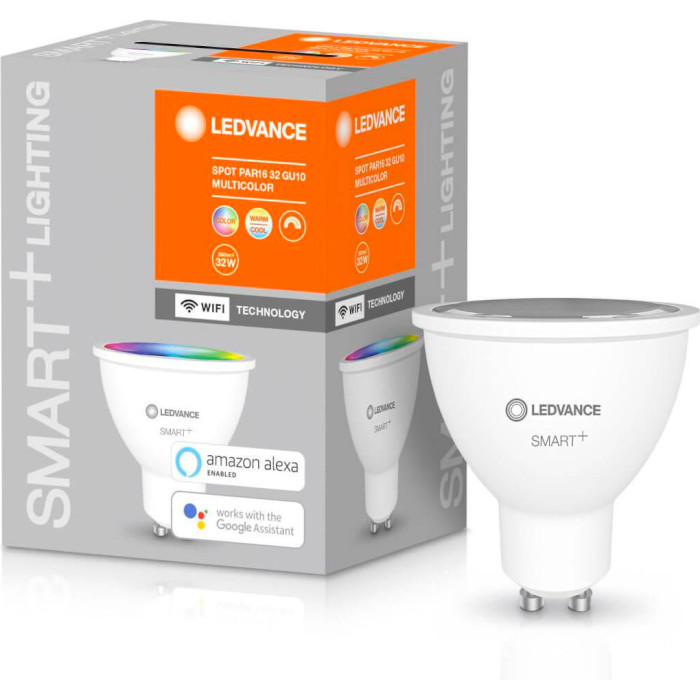 Розумна лампа LEDVANCE Smart+ Classic Multicolor GU10 4.9W 2700-6500K (4058075485693)