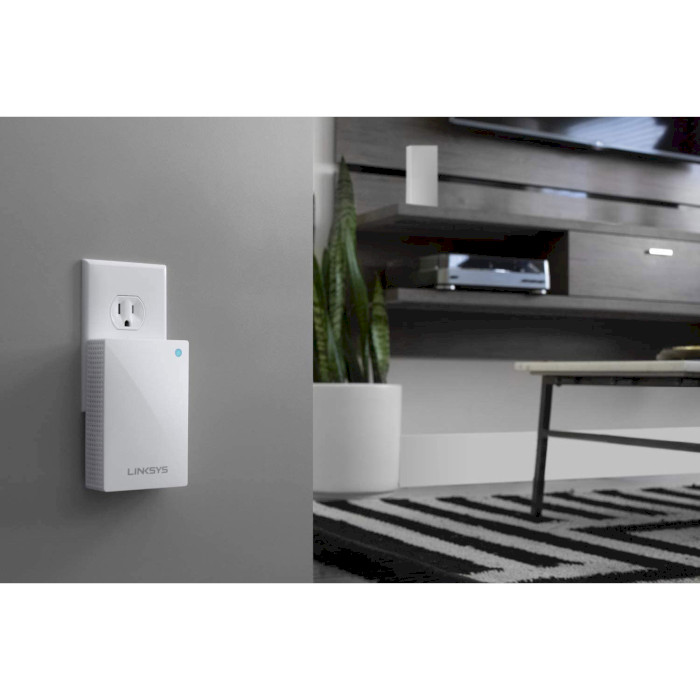 Дополнительный Mesh модуль LINKSYS Velop Whole Home Intelligent Mesh WiFi System Plug-In Node White (WHW0101P-EU)