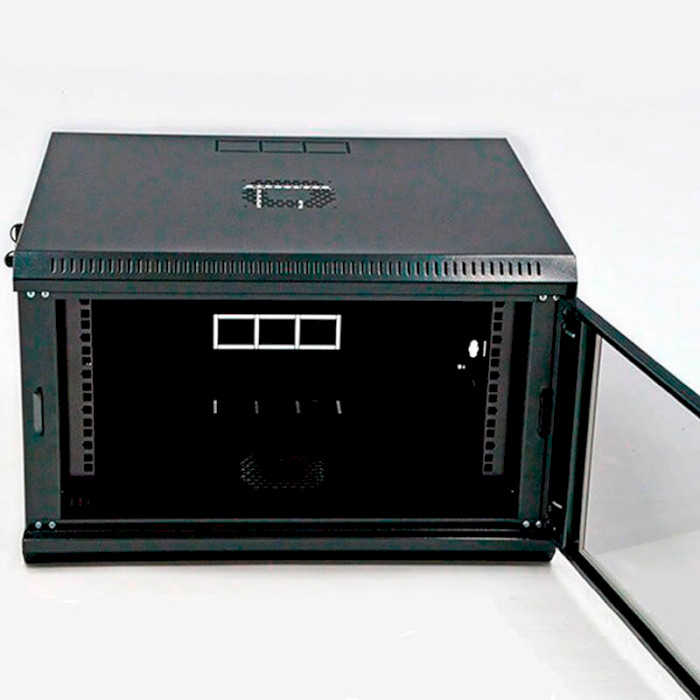 Настінна шафа 19" CMS UA-MGSWL65B (6U, 600x500мм, RAL9004)