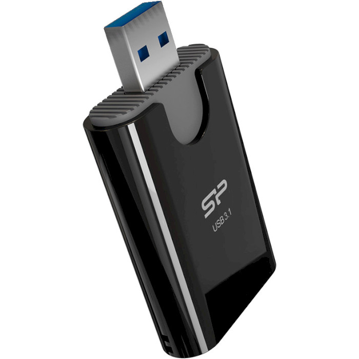 Кардридер SILICON POWER Combo SD/microSD USB3.1 Black (SPU3AT3REDEL300K)