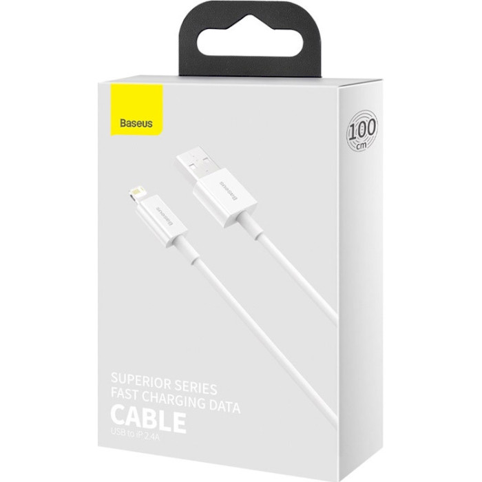 Кабель BASEUS Superior Series Fast Charging Data Cable USB to iP 2.4A 1м White (CALYS-A02)