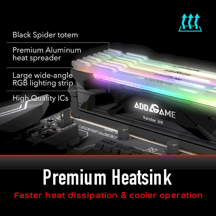 Модуль памяти ADDLINK Spider X4 DDR4 3600MHz 16GB Kit 2x8GB (AG8GB36C18X4UBX2)