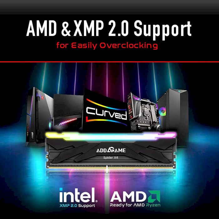 Модуль пам'яті ADDLINK Spider X4 DDR4 3600MHz 16GB Kit 2x8GB (AG8GB36C18X4UBX2)