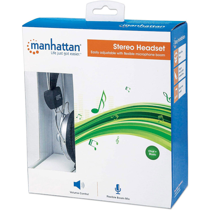 Наушники MANHATTAN Stereo Headset Silver (175517)