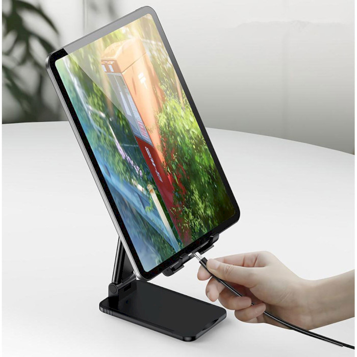 Підставка для смартфона USAMS Retractable Desktop Phone/Tablet Stand Black (ZJ59ZJ01)