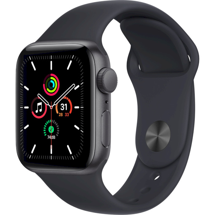 Смарт-годинник APPLE Watch SE GPS 40mm Space Gray Aluminum Case with Midnight Sport Band (MKQ13UL/A)