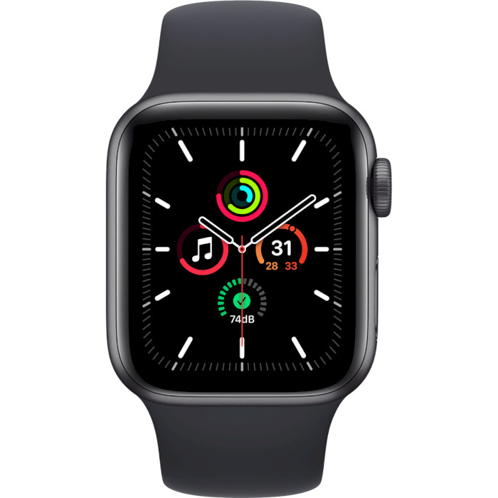 Смарт-часы APPLE Watch SE GPS 40mm Space Gray Aluminum Case with Midnight Sport Band (MKQ13UL/A)