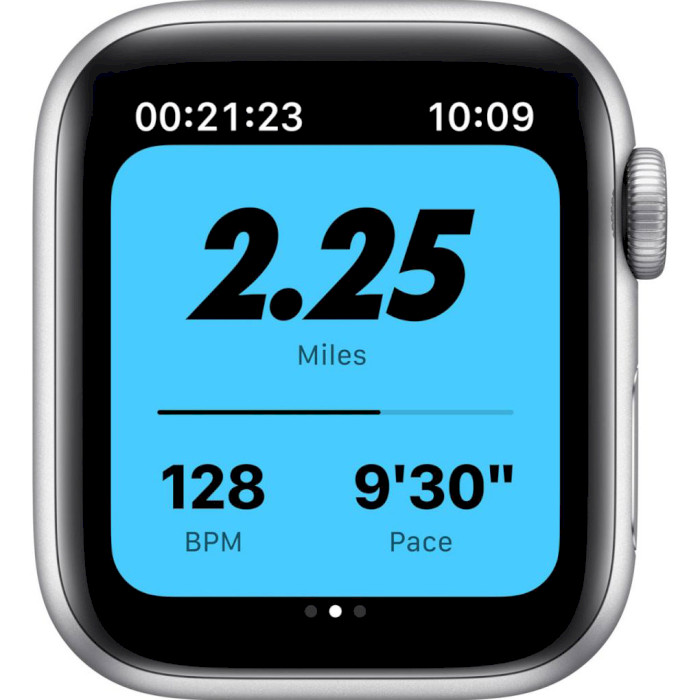 Смарт-годинник APPLE Watch SE Nike GPS 44mm Silver Aluminum Case with Pure Platinum/Black Nike Sport Band (MKQ73UL/A)