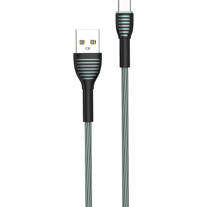 Кабель COLORWAY Cloth Braided USB to Type-C 3A 1м Gray (CW-CBUC041-GR)