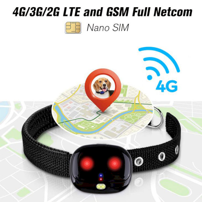 GPS трекер для животных SMART BAND GPS Tracker V43 Black